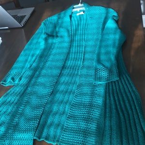 Emerald green large Fever open-front cardigan